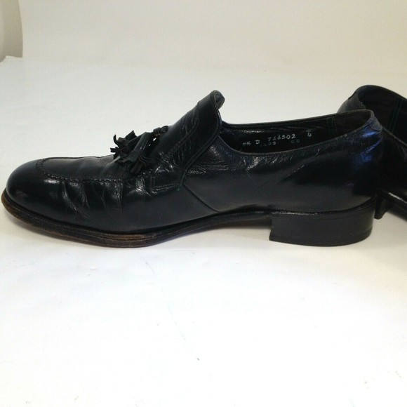 Vintage Florsheim Imperial Men\'s Black Dress Shoes 8.5 D Tassel Loafers 766502 main image 12